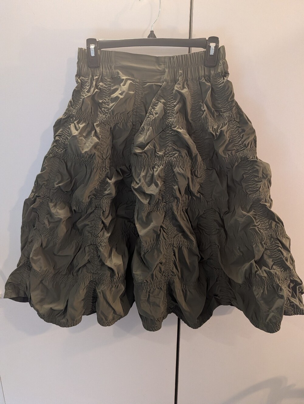 Bitte Kai Rand Small Fukkura Olive Green Ruched A-Line Skirt